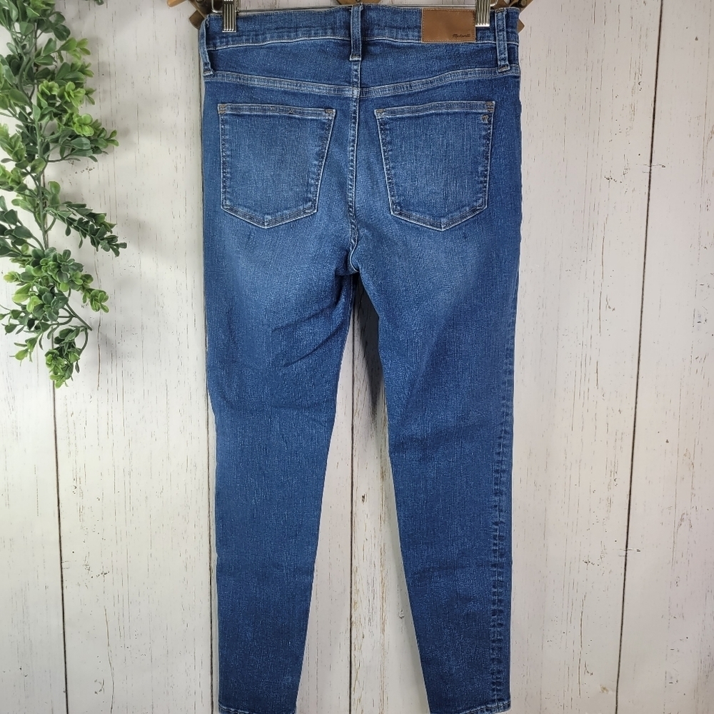 Blue High-Rise Skinny Jeans - Women's - Picture 6 of 7